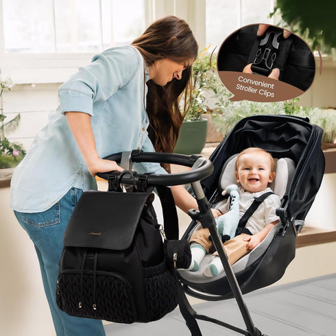 Backpack, Backpack LOVEVOOK Diaper Bag Small Cute Baby Bag, Stylish Water-Resistant Travel Bag for Mom, Baby