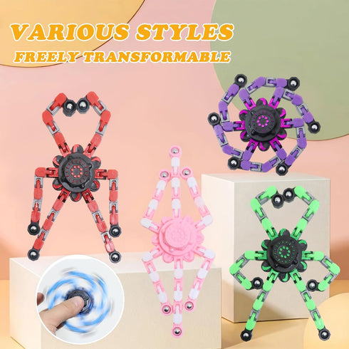 Original ecology 48Pcs Transformable Fidget Spinners Toys- Deformable Fingertip Gyro Stress Relief Sensory Toys, Easter