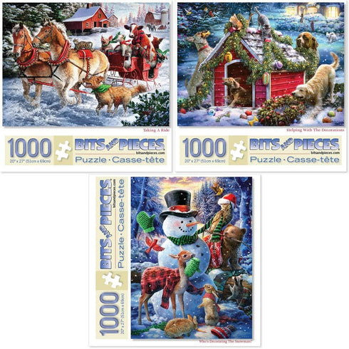 Bits and Pieces - Value Set of Three (3) 1000 Piece Jigsaw