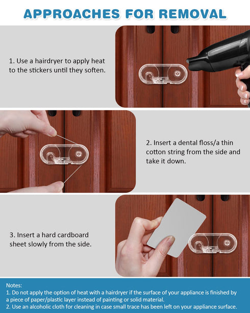 Child Safety Cabinet Locks, 10 Pack Baby Proofing Locks for Cabinets and Refrigerators