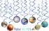Solar System Hanging Swirl Party Supplies, Space Themed Planets Birthday Banner for Boys Girls Kids - 30PCS