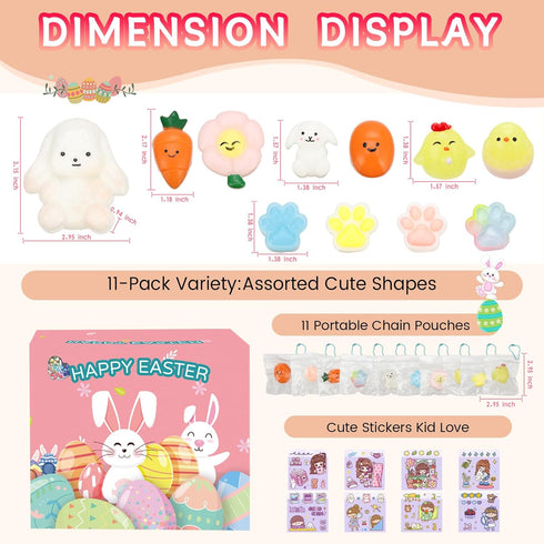 Yidayes 11pcs Pack,Fidget 4-8 8-12 Squishy Toys Include taba Squishies Party Favors for Kids Treasure Box Toys