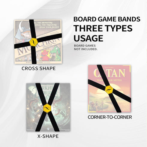 Board Game Box Elastic Bands - Keep Tabletop Games Closed and Protected During Travel & Storage (Set of 5)