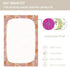 CaTaKu 28"x 52" Mini Crib Sheets Fitted for Girls Boys Retro Orange Flower Baby Crib Sheets, Neutral Mattress Sheets