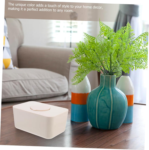 LIFKOME Wipes Holder Refillable Silicone Wet Tissue Box for Home Car Capacity Wipes Dispenser Protective Lid