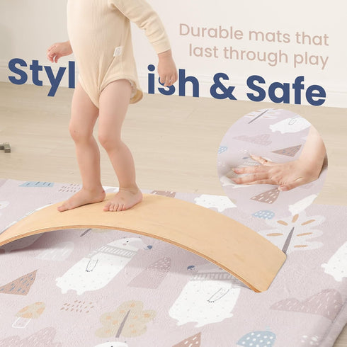 Floor,1.3" 50"x50",Extra Crawling&Tummy Baby Play Mat for Thick Cushioned Playpen Mat Soft Elasti-Foam,Water Repellent