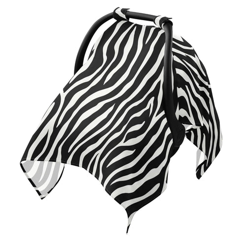 Mazeann Black Zebra Print White Car Seat Cover Baby Breathable Soft Infant Carseat