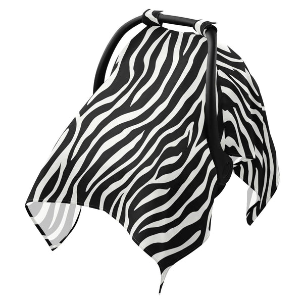 Mazeann Black Zebra Print White Car Seat Cover Baby Breathable Soft Infant Carseat