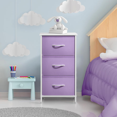 3 Sorbus Nightstand with Drawers - Bedside Furniture & Accent End Table Chest for Home, Bedroom Accessories, Office