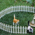2-Pack 35 Inch Miniature Fairy Garden Fence Decorative Ornament for Dollhouse, 2 inch Height, White