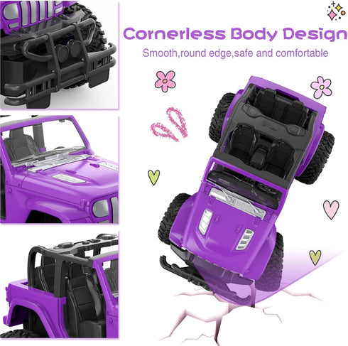 NQD RC Cars 1:16 Scale Jeep, 80 Min Playtime 2.4GHz Off-Road Trucks for Toddlers Girls Kids Teens