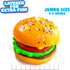 Mushmeez 3.5" Taba Squishy - Burger (Jumbo) Large, Super Soft & Sticky Layered TABA Squishies - Squish, Squeeze, Great