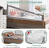 77-in (77 INCH, HONEY JOY Bed Rail for Toddlers, Extra Long, Portable Safety Bed Guardrail w/Double Safety Child Lock