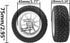 75mm/2.95'' Rubber Tires & Plastic Wheel Rims, 12mm Hex, Compatible with Traxxas HSP Tamiya HPI Kyosho 1/10 RC