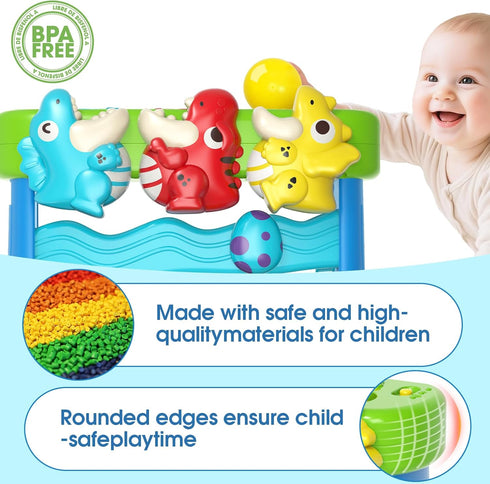 1+ 6-12-18-24 LACCHOUFEE Feeding The Dinosaur, Interactive Toddlers Toy, Year Old Baby Boys & Girls Gift, Musical Toys