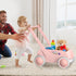 WyfKyd Wooden Baby Walker, Push and Pull Learning Walk Toys for Infants to Toddler, Walker with Wheels for Boys Girls