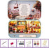 MAGQOO 3D Wooden Dollhouse Miniature DIY Kit with Furniture, 1:24 Box Theater Kit (Pack of 3)