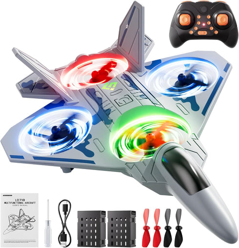Xelabrion 4-6-8-10-12, 360 Remote Control Airplane Drone for Kids Ages RC Plane Jet Drone with One Key Take