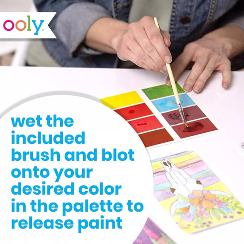 Ooly Scenic Hues D.I.Y. Watercolor Art Kit, Desert Getaway 17 PC Set