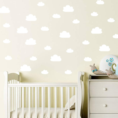 56 Pieces/Set Cloud Wall Decal Vinyl Stickers, Nursery Kids Room Decor, Baby Bedroom Decoration