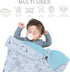 Summer 30x40 Blue Seashells Baby Blanket for Girl Boy Boho Beach Conch Soft Mink Dotted Backing Double Layer Swaddle