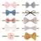 DRESHOW BQUBO Baby Girl Headbands with Bows, Handmade Nylon Hairbands for Newborn Infant Toddlers, 10 Pack