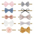 DRESHOW BQUBO Baby Girl Headbands with Bows, Handmade Nylon Hairbands for Newborn Infant Toddlers, 10 Pack