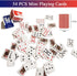Mini Playing Cards Pack of 10 Decks - Finger Poker Miniature Poker Set for Travel Games