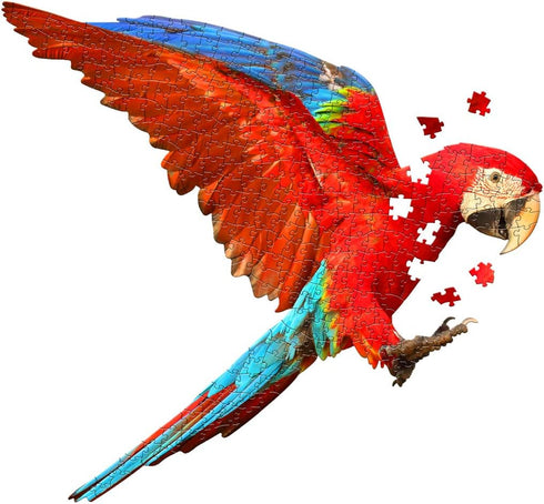Madd Capp Parrot 300 Piece Jigsaw Puzzle - Unique-Shaped Border, Educational Fun Facts, Ages 10 and Up
