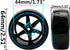 1/10 RC Drift Car Tires Hard Plastic Tyre & 12mm Hex Hub Wheel Rims 6 Spoke Compatible with Traxxas HSP Tamiya Kyosho