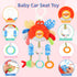 littlove 6-12 Roadtrip Car Seat Toys for Baby Months, Infant Travel Sensory Toys with Clip, Soft Montessori Hanging