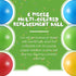 6 Bulldozer 1.75 Inch Civaner Pieces Multi Colored Plastic Replacement Balls Small Popper Toy Balls Soft Crush Proof