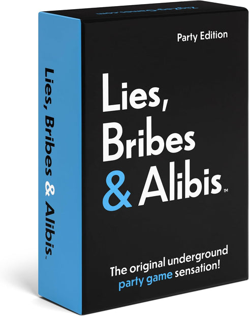Lies, Bribes & Alibis - Fun Party Card Game for Date Nights, College Gatherings, and Game Nights