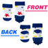 Nuby Soothing Teether Sock, Blue Stars, 5"