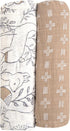 Crane Baby 100% Cotton Muslin Swaddle Blankets, Ezra Woodland Animal, Baby Swaddle