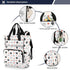 SUABO Backpack Footprints Love Baby Diaper Bag Large Bag Waterproof Travel Diaper Bags for Moms and Dads