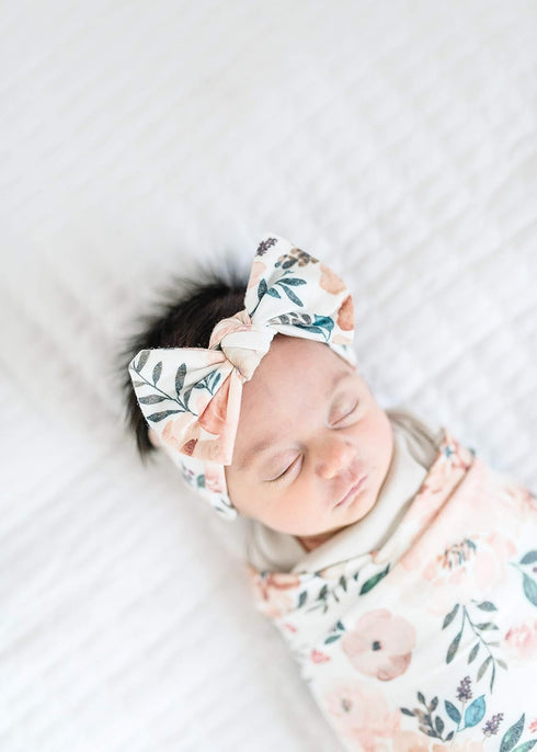 Copper Pearl Baby Bows - Stylish Headbands for Baby Girls, Soft and Stretchy, Perfect for Newborns, Autumn