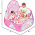 Eocolz Kids Ball Pit - Large Pop Up Childrens Ball Pits Tent for Toddlers with Basketball Hoop, 4 Ft (Pink)