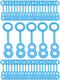 E-outstanding 50pcs Plastic Porous Bubble Stick, Bubble Wand for Outdoor Bubble Making, Interactive Toys (Blue)