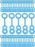 E-outstanding 50pcs Plastic Porous Bubble Stick, Bubble Wand for Outdoor Bubble Making, Interactive Toys (Blue)