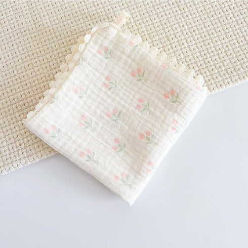 Bottone 6-Layer 28x28cm/11x11inch Baby Washcloths Soft Reusable Newborn Face Towel Baby Wash Cloths for Boys Girls