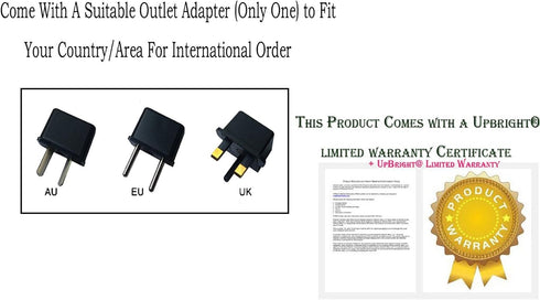 UpBright 5V AC/DC Adapter Power Supply Cable for HUBBLE Connected Nursery Pal Crib Edition 5" Smart HD Wi-Fi Baby