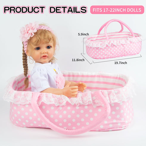 7 Set 17-22 Inch PEDOLLTREE Reborn Baby Dolls Clothes Girl Outfit Accessories Pink Tutu Pcs for Reborn Doll Newborn