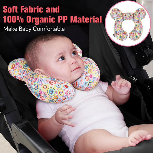 KAKIBLIN Baby Neck Pillow, Upgraded Baby Support Pillow,Baby Neck Support Pillow for Carseat, Newborn Neck Support