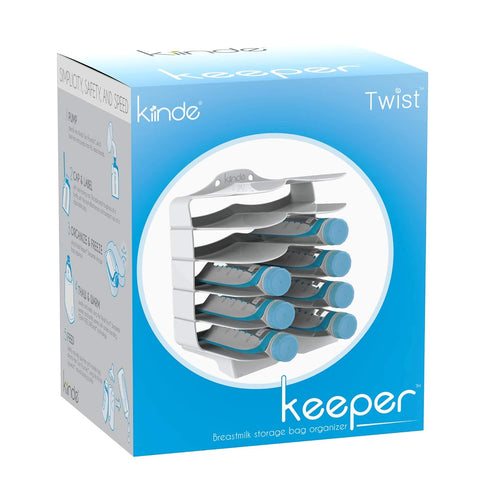 Kiinde Keeper Twist Pouch and Foodii System Breast Milk Bag & Baby Food Pouch Organizer, Refrigerator Storage