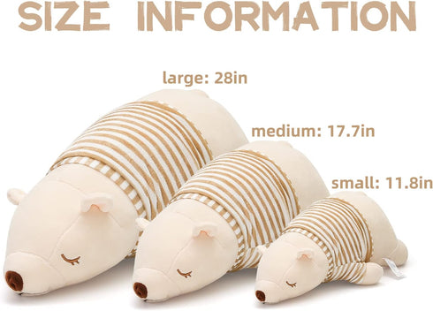 Niuniu Daddy Stuffed Animals Polar Bear 17.7 in Large Plush Toy for Kids Kawaii Plushies Adorable Squishy Cuddle Pillow for Sleeping Christmas Birthday Gift for Girls/Boys