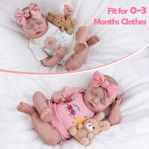 20-inch 3+, Aori Reborn Baby Dolls Realistic - Lifelike Newborn Sleeping Girl with Ultra-Realistic Handcrafted Details