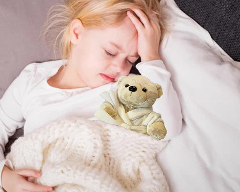 Get Well Soon Bear in Cream Robe with Blanket, Soft Plush Bear Gifts for Women, Men, Kids, Girls