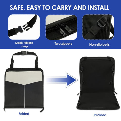 bigjvbfv Kids Travel Seat with Seat Belt Portable Travel Seat Folding Kids Seat Nonslip Toddler Carrier Comfortable
