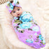 Galabloomer Newborn Baby Sleep Receiving Blanket and Bow Headband Set, Baby Swaddle Blanket